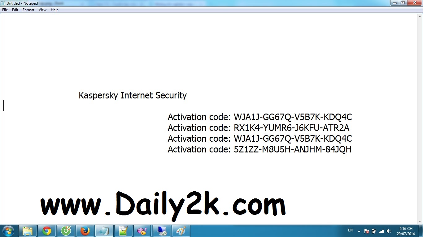 Kaspersky Free Serial Key 2016